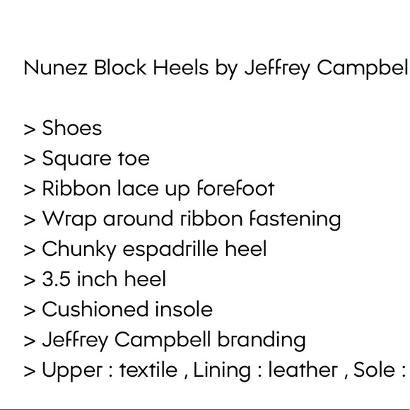 Jeffrey Campbell Black Lace Up Woven Block Heel Shoes - Picture 4 of 12